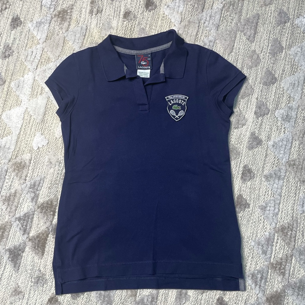 Lacoste | Vintage 75th Anniversary Navy Polo Small